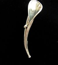 Solid Silver flower posy holder lapel pin boutonniere button brooch Poirot gift
