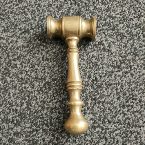 Brass auctioneer gavel - brass, auctioneer's