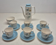 Empire Porcelain Staffordshire Coffee Pot With 6 Cups Saucer Creamer Floral