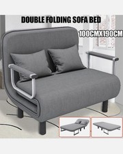 Double Fabric Sofa Bed Sleeper Couch Sofabed