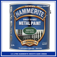 Hammerite SMOOTH DARK GREEN  2.5L Direct Metal Paint
