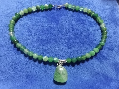 Green banded agate - banded, &
