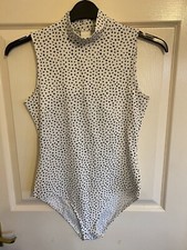 H&M Black Cream Ribbed Stretch