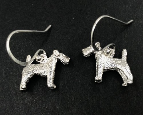 Terrier dog drop - , earrings