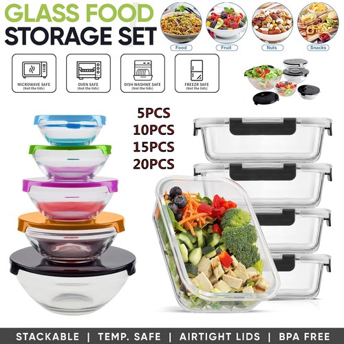 Glass food bowl containers - glass,