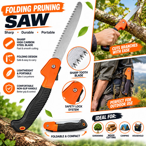 Folding hand pruning saw - hand,