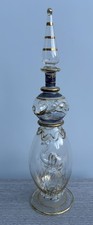 Huge Mouth Blown Egyptian Perfume Glass Bottle with Glass Camel Inside