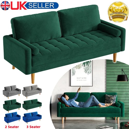 Seater teddy velvet sofa - 2/3,