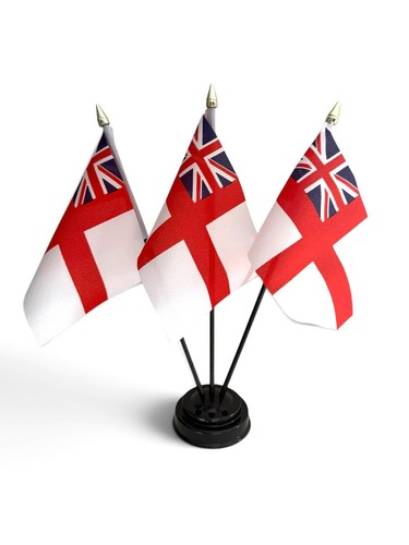 White ensign table flag set - table,