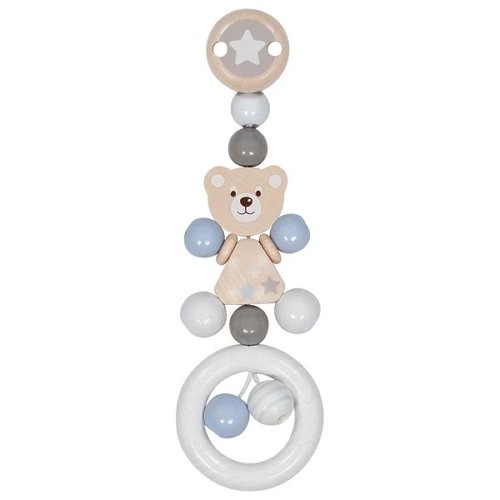 Wooden baby clip bear - wooden,