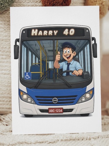 Bus driver personalised - bus,