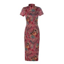 Summer Satin Dress Chinese