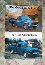 Toyota Hi-Lux Pick up UK market brochure x 2.  1979 & 1970s. Excellent condition