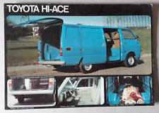 Toyota Hi-Ace Brochure 1980 - Van Pick-Up Minibus