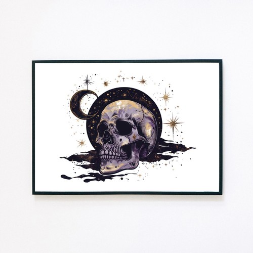 Skull gothic candle - skull,