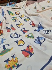 Vintage Mothercare Alphabet Toddler Bed Duvet Cover & Pillowcase