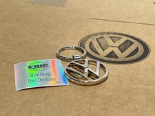 Genuine Volkswagen OEM Chrome Keyring VW Golf Scirocco Polo Caddy Splitty Lupo