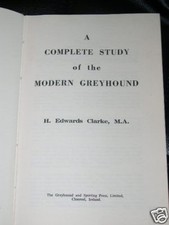 RARE LARGE GREYHOUND RACING DOG BOOK CLARKE 1ST 1963