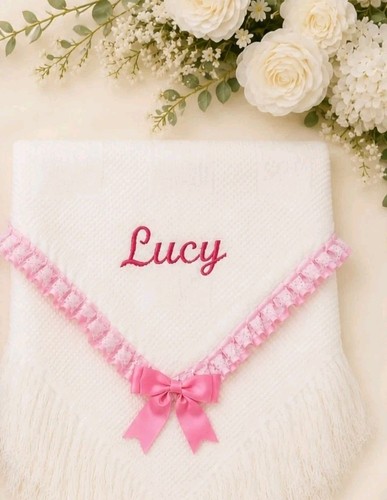 Baby shawl blanket - , white