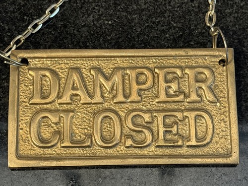 Vintage brass fireplace - fireplace, damper