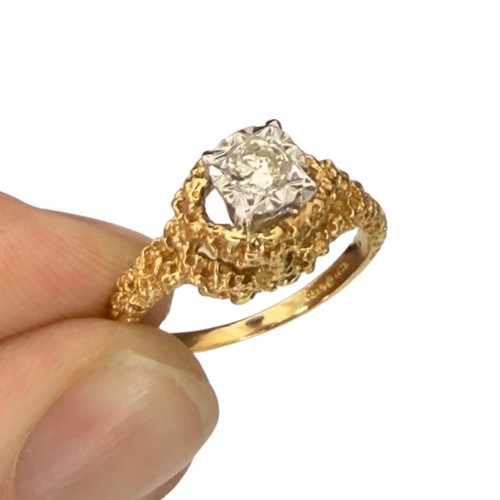 Diamond ring yellow - gold, 18ct