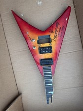 Smashed Jackson King V Pro Signed By Dave Mustaine. Read Description