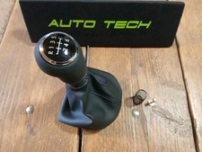 Fits VW Transporter Leather Gear Knob + Gaiter T6 6 Speed PREMIUM 15-20 Black 