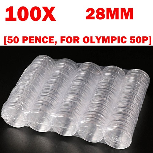 100pcs 28mm plastic round - round, coin