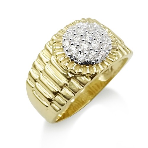 9ct gold mens ring - 9ct,
