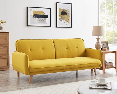 Fabric sofa bed seater - fabric, 3