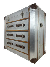 Silver Steamer Style Trunk