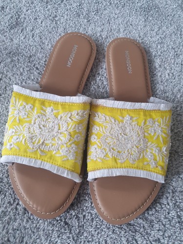 Monsoon yellow beaded sliders - monsoon,