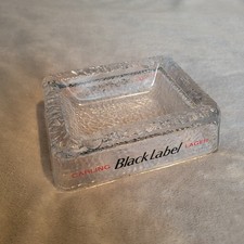 Reyro Vintage Carling Black Label Larger Glass Ashtray