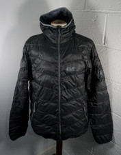 Mens Jack Wolfskin Black Down Fill Hooded Puffer Jacket - Size XL