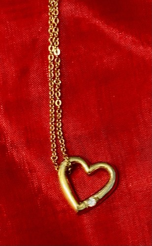 Ladies gold tone necklace - necklace, with