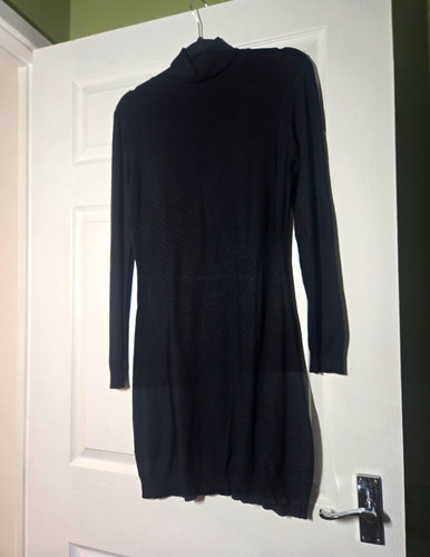 Qed london black knit bodycon - black,
