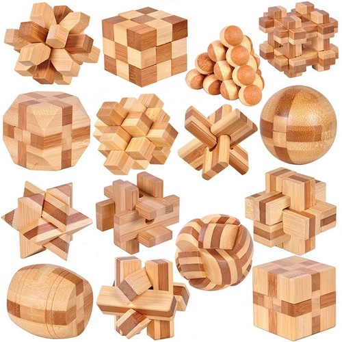 Wooden puzzle magic ball - wooden, brain
