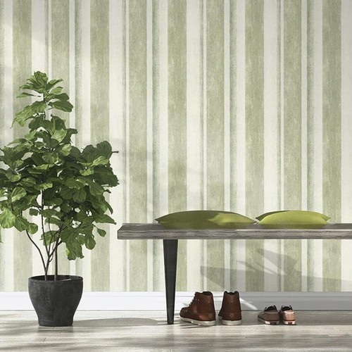 Vinyl stripe sage - vinyl, green