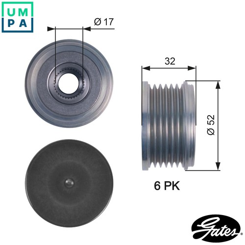 Alternator freewheel clutch - freewheel,