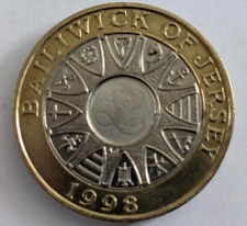 Jersey coin £2 pound 1998 UNC