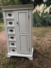 Chunky Shabby Chic Wardrobe with Hanging Rail and Drawers