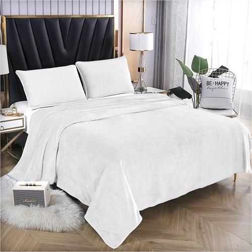 Faux fur fleece throw - fur, soft