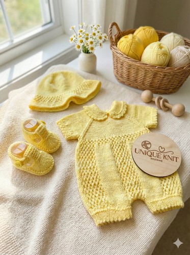 Clover romper knitting - romper,