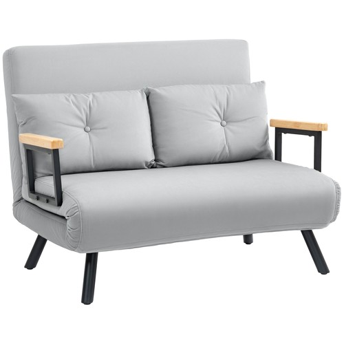 Velvet feel double sofa - 4-in-1,