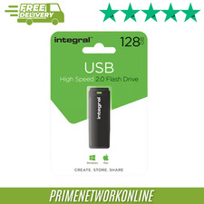 Integral 128GB USB 2.0 Flash Drive - Black 100% ORIGINAL ⭐⭐⭐⭐⭐
