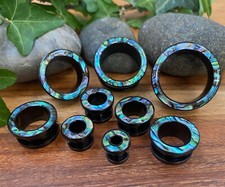 Abalone Inlay Ear Tunnel -