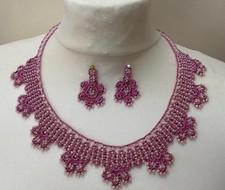 Handmade Crochet Oya Necklace: Turkish Knit Jewelry Handmade Jewellery for Women
