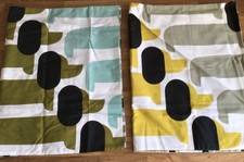 2 Housewife Pillowcases Made W/ Orla Kiely Sausage Dog Show Dachshund Fabric New