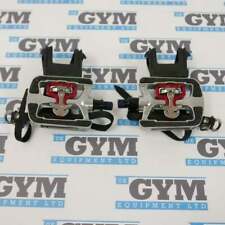 SPD Spin / Studio / Indoor Bike Alloy Pedal Set, Cage, Straps - 9/16 Inch Thread