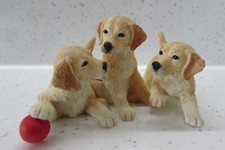 BORDER FINE ARTS Golden Retriever Puppies playing with ball Labrador dog figure